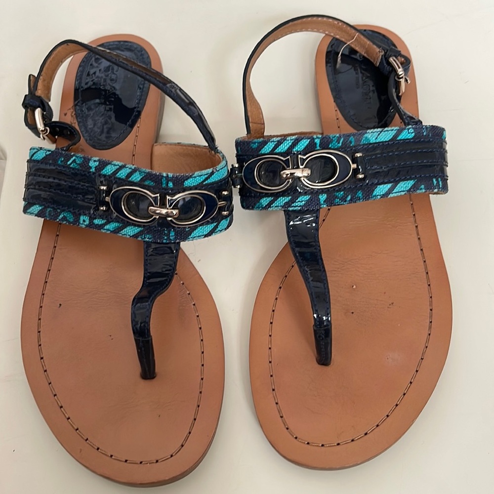 Coach leather  sandals size 8